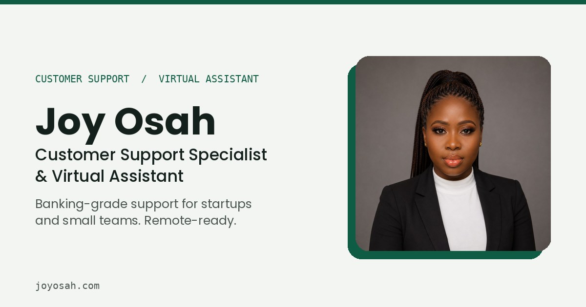 Customer Support Specialist & Virtual Assistant