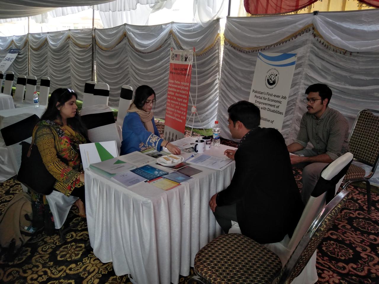 STEP exhibition booth — Disability Job Center, Article 6 UNCRPD